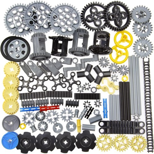 100 pcs technic gears axles - technic,